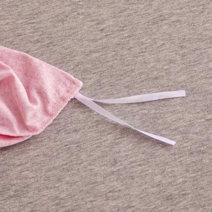 91家纺网 家纺一手货源 找家纺 纽缦 2022新款纯棉磨毛加厚系列-床笠四件套 叶语-粉