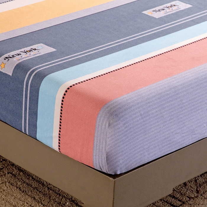 91家纺网 家纺一手货源 找家纺 纽缦 2022新款纯棉磨毛加厚系列-床笠四件套 炫彩时光-粉