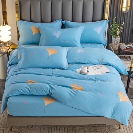 纽缦 2022新款纯棉磨毛加厚系列-床笠四件套 萱梦-绿