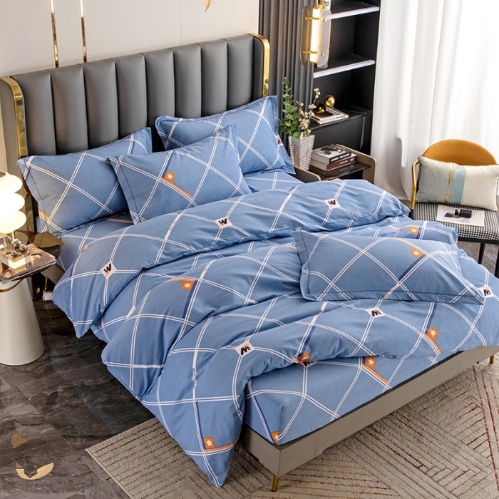 91家纺网 家纺一手货源 找家纺 纽缦 2022新款纯棉磨毛加厚系列-床笠四件套 时尚空间