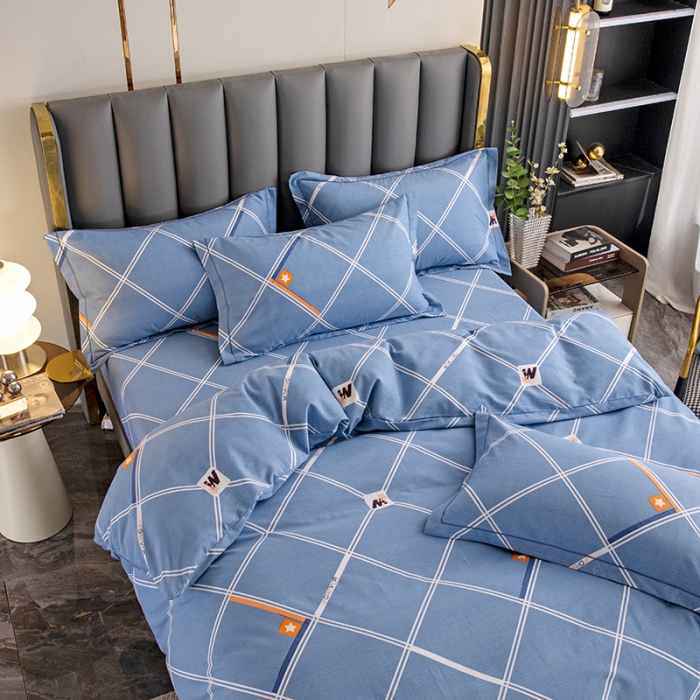 91家纺网 家纺一手货源 找家纺 纽缦 2022新款纯棉磨毛加厚系列-床笠四件套 时尚空间