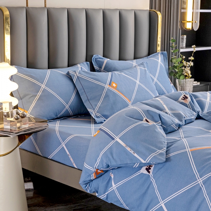 91家纺网 家纺一手货源 找家纺 纽缦 2022新款纯棉磨毛加厚系列-床笠四件套 时尚空间