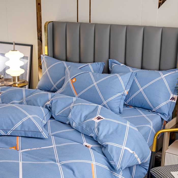 91家纺网 家纺一手货源 找家纺 纽缦 2022新款纯棉磨毛加厚系列-床笠四件套 时尚空间