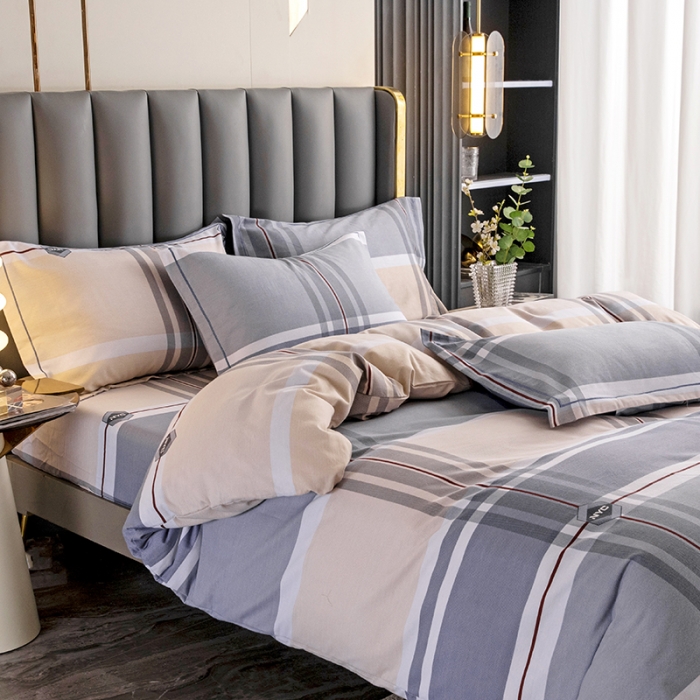 91家纺网 家纺一手货源 找家纺 纽缦 2022新款纯棉磨毛加厚系列-床笠四件套 迈凯伦