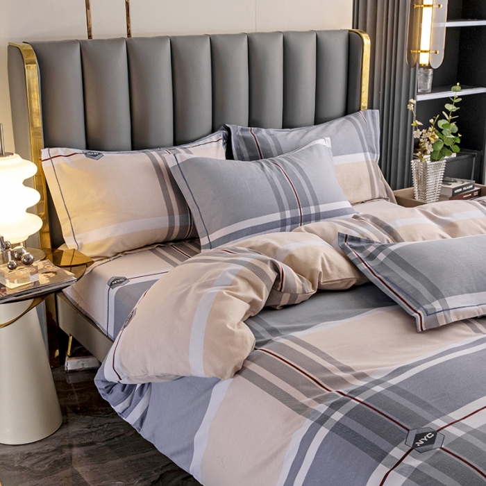 91家纺网 家纺一手货源 找家纺 纽缦 2022新款纯棉磨毛加厚系列-床笠四件套 迈凯伦