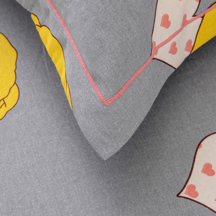 91家纺网 家纺一手货源 找家纺 纽缦 2022新款纯棉磨毛加厚系列-床裙四件套 比尔宝贝