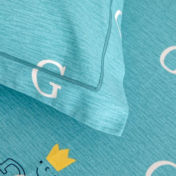 91家纺网 家纺一手货源 找家纺 纽缦 2022新款纯棉磨毛加厚系列-床裙四件套 字母恋曲-绿