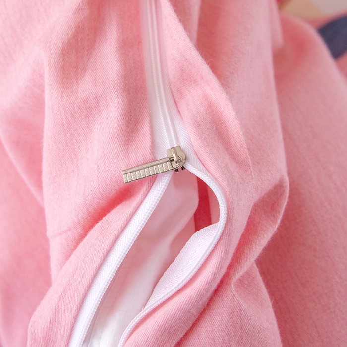 91家纺网 家纺一手货源 找家纺 纽缦 2022新款纯棉磨毛加厚系列-床裙四件套 语茉花开-粉