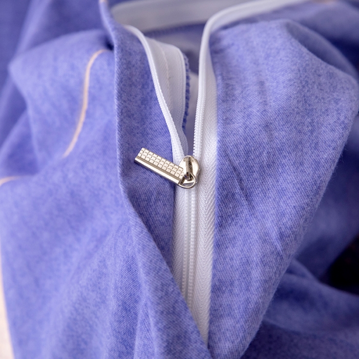 91家纺网 家纺一手货源 找家纺 纽缦 2022新款纯棉磨毛加厚系列-床裙四件套 叶语-紫