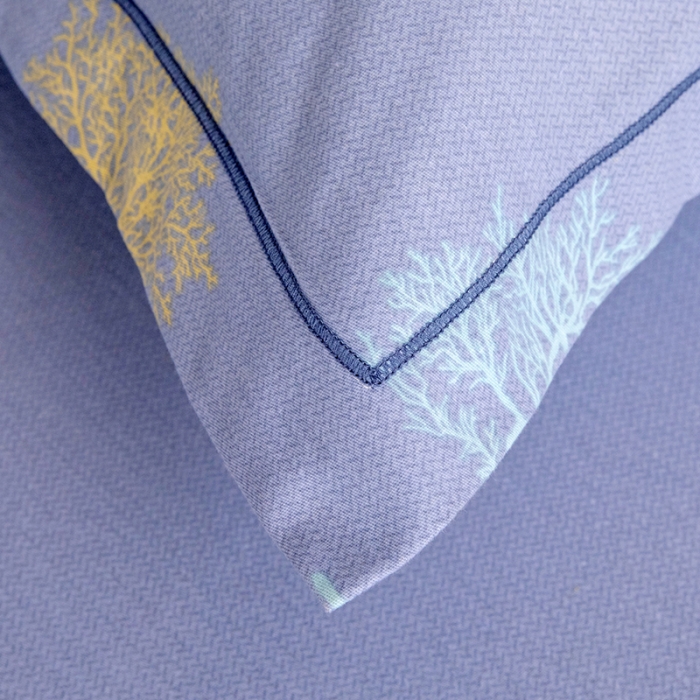 91家纺网 家纺一手货源 找家纺 纽缦 2022新款纯棉磨毛加厚系列-床裙四件套 奇遇森林-灰