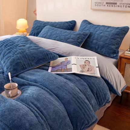 91家纺网 家纺一手货源 找家纺 （总）凡客 2022新棉绒色织提花单品被套学生宿舍三件套