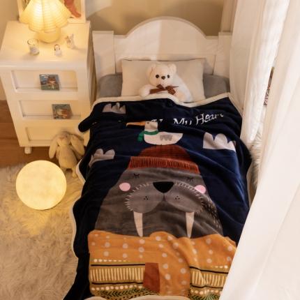 91家纺网 家纺一手货源 找家纺 （总）茗婷家纺 2025羊羔绒儿童毯子卡通儿童毯