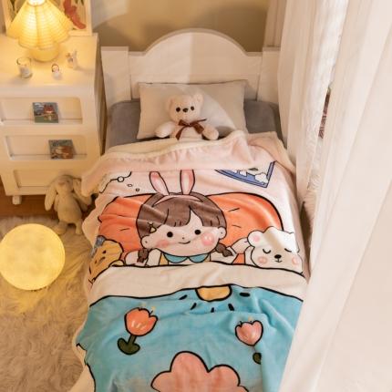 91家纺网 家纺一手货源 找家纺 （总）茗婷家纺 2025羊羔绒儿童毯子卡通儿童毯