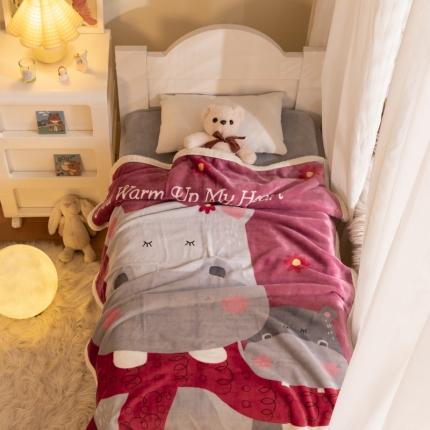 91家纺网 家纺一手货源 找家纺 （总）茗婷家纺 2025羊羔绒儿童毯子卡通儿童毯