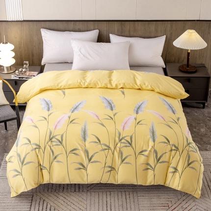 91家纺网 家纺一手货源 找家纺 纽缦  2022新款纯棉磨毛加厚系列-单被套 浮梦-黄