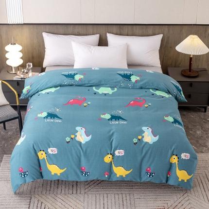 91家纺网 家纺一手货源 找家纺 纽缦  2022新款纯棉磨毛加厚系列-单被套 小恐龙