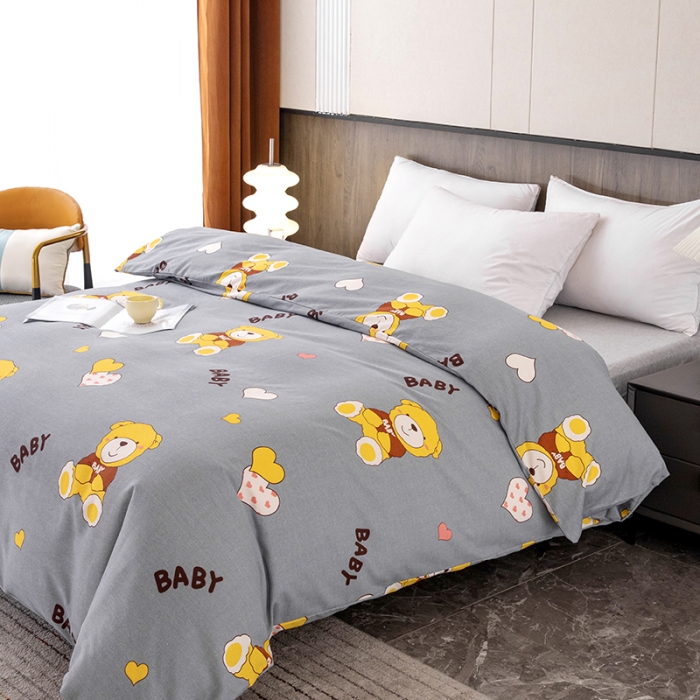 91家纺网 家纺一手货源 找家纺 纽缦  2022新款纯棉磨毛加厚系列-单被套 比尔宝贝