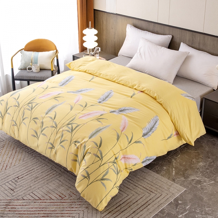 91家纺网 家纺一手货源 找家纺 纽缦  2022新款纯棉磨毛加厚系列-单被套 浮梦-黄