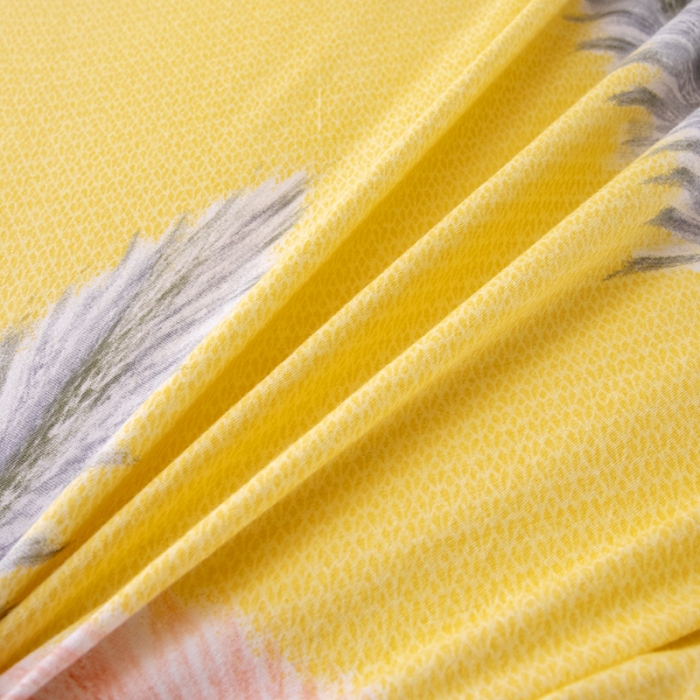 91家纺网 家纺一手货源 找家纺 纽缦  2022新款纯棉磨毛加厚系列-单被套 浮梦-黄