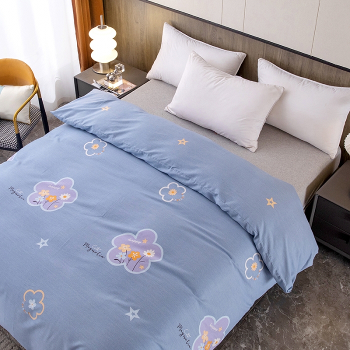 91家纺网 家纺一手货源 找家纺 纽缦  2022新款纯棉磨毛加厚系列-单被套 花晨月夕-灰