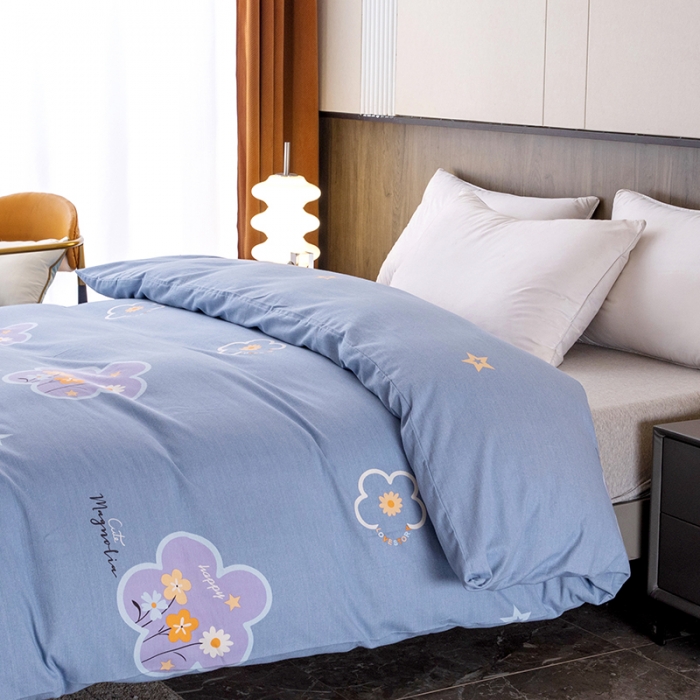 91家纺网 家纺一手货源 找家纺 纽缦  2022新款纯棉磨毛加厚系列-单被套 花晨月夕-灰