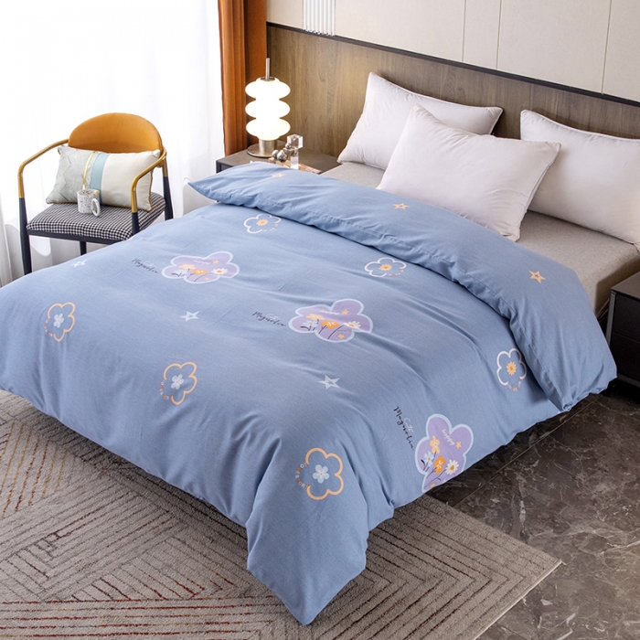 91家纺网 家纺一手货源 找家纺 纽缦  2022新款纯棉磨毛加厚系列-单被套 花晨月夕-灰