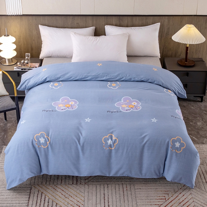 91家纺网 家纺一手货源 找家纺 纽缦  2022新款纯棉磨毛加厚系列-单被套 花晨月夕-灰