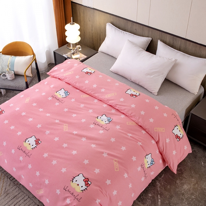 91家纺网 家纺一手货源 找家纺 纽缦  2022新款纯棉磨毛加厚系列-单被套 凯蒂宝贝