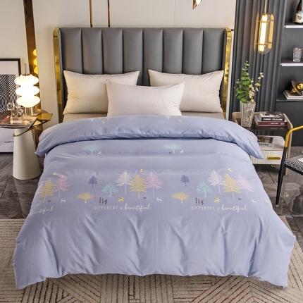 纽缦  2022新款纯棉磨毛加厚系列-单被套 奇遇森林-灰