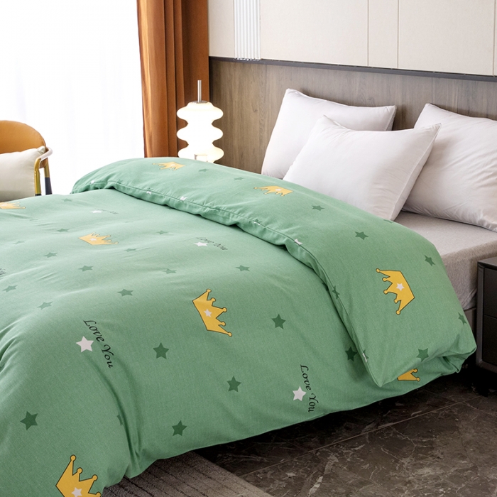 91家纺网 家纺一手货源 找家纺 纽缦  2022新款纯棉磨毛加厚系列-单被套 小皇冠