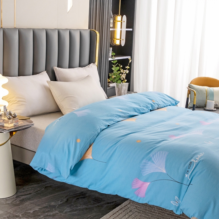 91家纺网 家纺一手货源 找家纺 纽缦  2022新款纯棉磨毛加厚系列-单被套 萱梦-绿