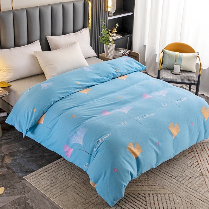 91家纺网 家纺一手货源 找家纺 纽缦  2022新款纯棉磨毛加厚系列-单被套 萱梦-绿