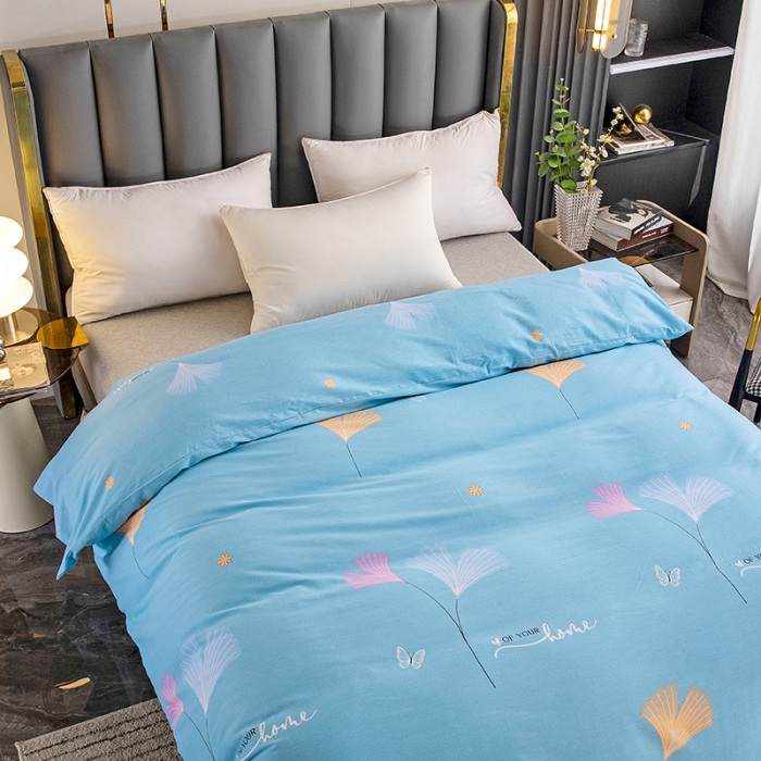 91家纺网 家纺一手货源 找家纺 纽缦  2022新款纯棉磨毛加厚系列-单被套 萱梦-绿