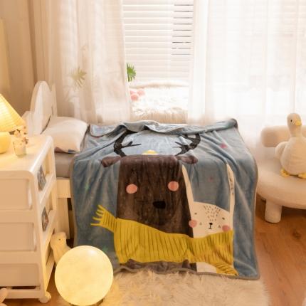 91家纺网 家纺一手货源 找家纺 （总）茗婷家纺 2025单层法兰绒儿童毛毯云毯宝宝盖毯床单供跨境外贸亚马逊TEMU