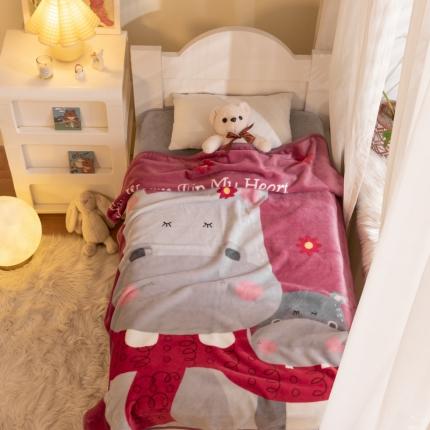 91家纺网 家纺一手货源 找家纺 （总）茗婷家纺 2025单层法兰绒儿童毛毯云毯宝宝盖毯床单供跨境外贸亚马逊TEMU