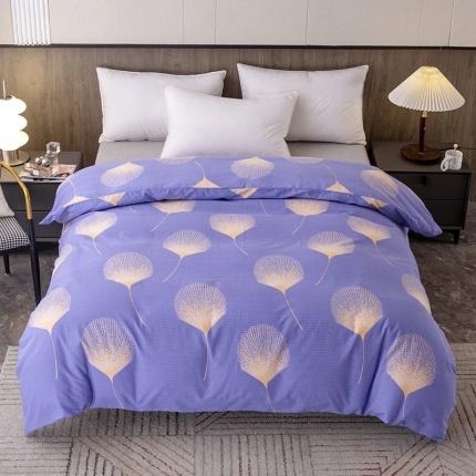 纽缦  2022新款纯棉磨毛加厚系列-单被套 叶语-紫