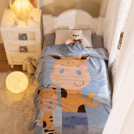 91家纺网 家纺一手货源 找家纺 茗婷家纺 2025单层法兰绒儿童毛毯云毯宝宝盖毯床单供跨境外贸亚马逊TEMU动物乐园