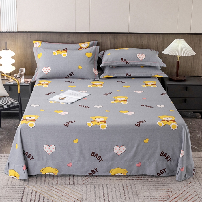 91家纺网 家纺一手货源 找家纺 纽缦 2022新款纯棉磨毛加厚系列-单床单 比尔宝贝