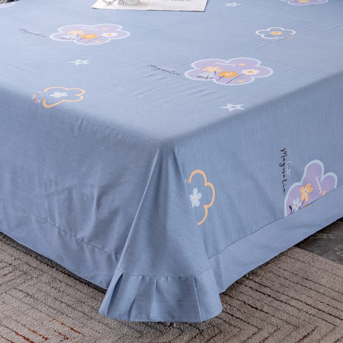 91家纺网 家纺一手货源 找家纺 纽缦 2022新款纯棉磨毛加厚系列-单床单 花晨月夕-灰