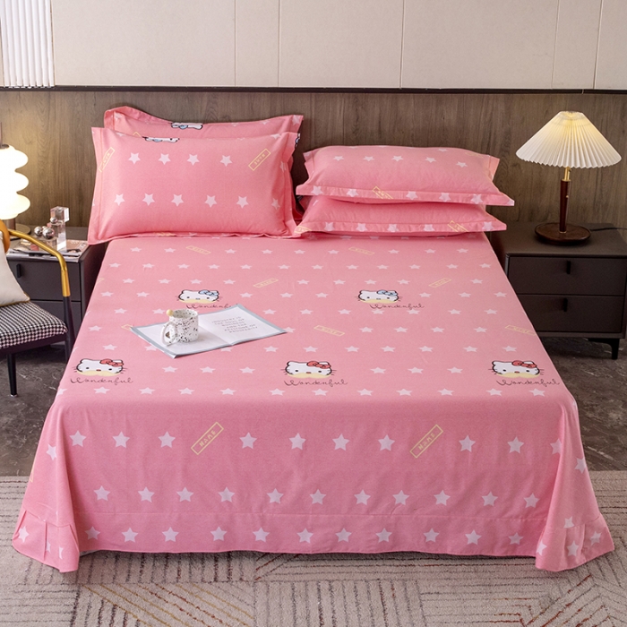 91家纺网 家纺一手货源 找家纺 纽缦 2022新款纯棉磨毛加厚系列-单床单 凯蒂宝贝