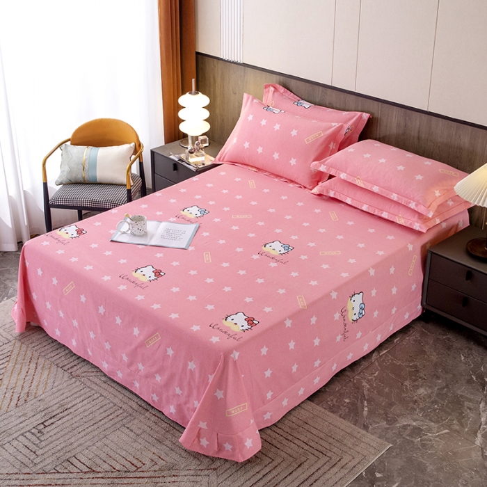 91家纺网 家纺一手货源 找家纺 纽缦 2022新款纯棉磨毛加厚系列-单床单 凯蒂宝贝