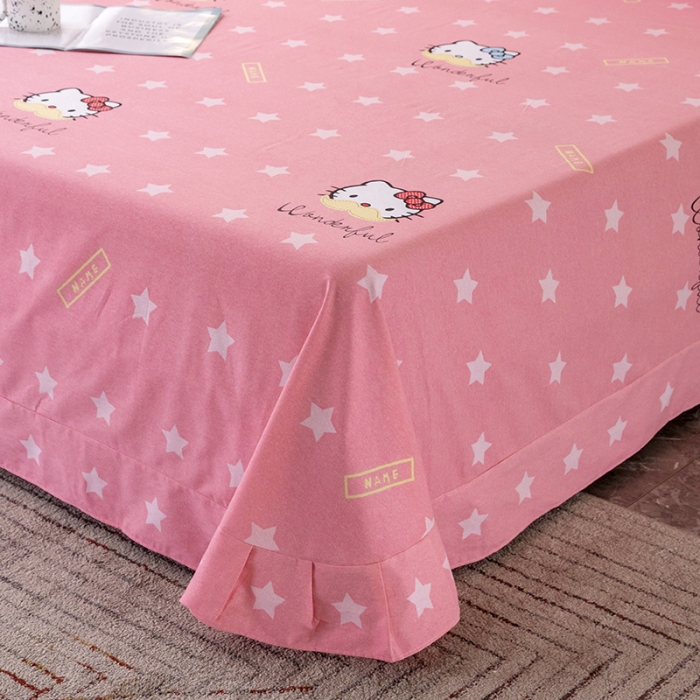 91家纺网 家纺一手货源 找家纺 纽缦 2022新款纯棉磨毛加厚系列-单床单 凯蒂宝贝