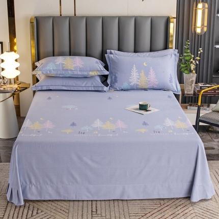 纽缦 2022新款纯棉磨毛加厚系列-单床单 奇遇森林-灰