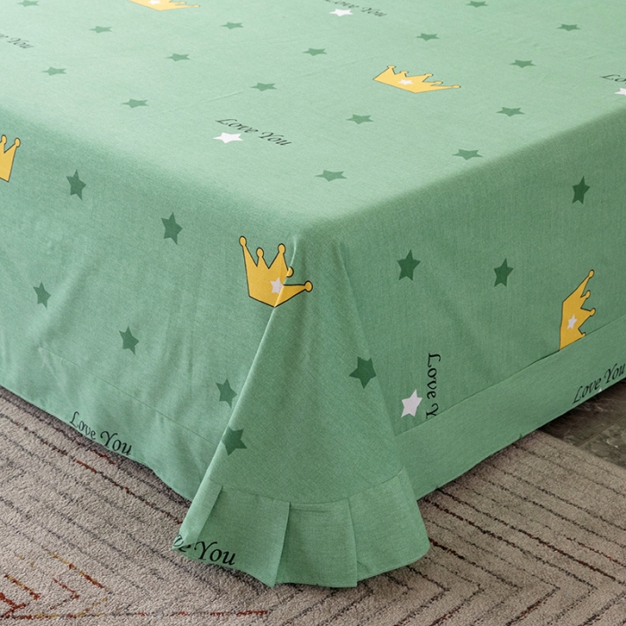 91家纺网 家纺一手货源 找家纺 纽缦 2022新款纯棉磨毛加厚系列-单床单 小皇冠