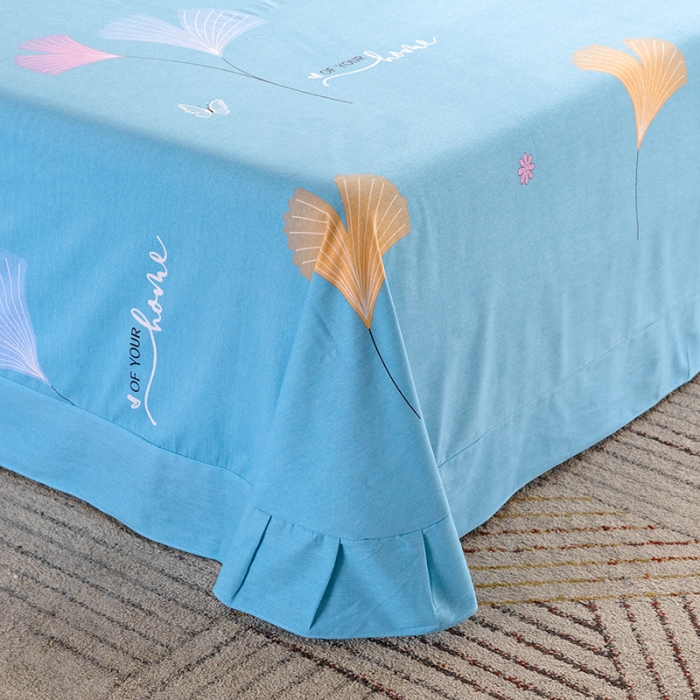 91家纺网 家纺一手货源 找家纺 纽缦 2022新款纯棉磨毛加厚系列-单床单 萱梦-绿