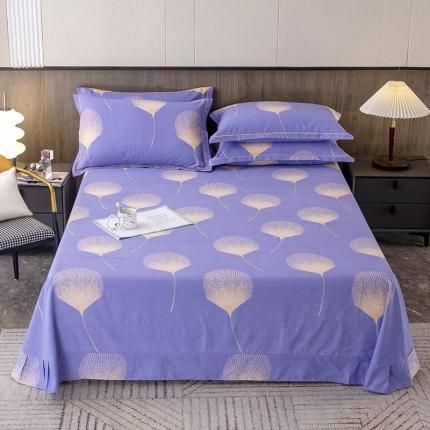 纽缦 2022新款纯棉磨毛加厚系列-单床单 叶语-紫