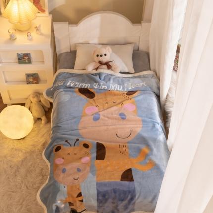 91家纺网 家纺一手货源 找家纺 茗婷家纺 2025羊羔绒儿童毯子卡通儿童毯动物乐园