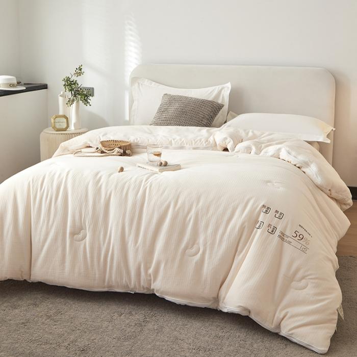 91家纺网 家纺一手货源 找家纺 （59%大豆子母被）A类原棉拉链大豆二合一子母被子全棉冬被 子母被豆朴图4