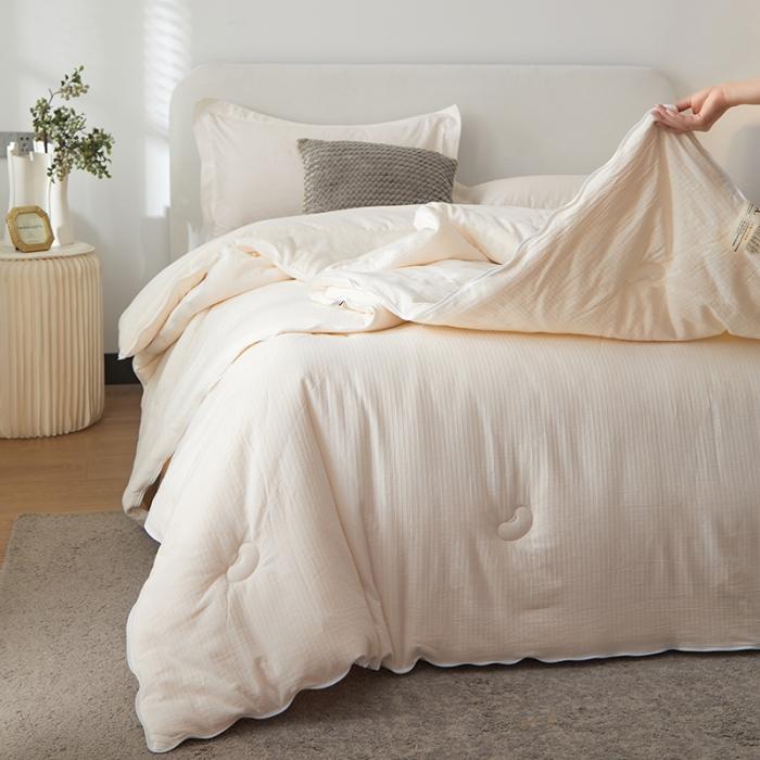 91家纺网 家纺一手货源 找家纺 （59%大豆子母被）A类原棉拉链大豆二合一子母被子全棉冬被 子母被豆朴图4