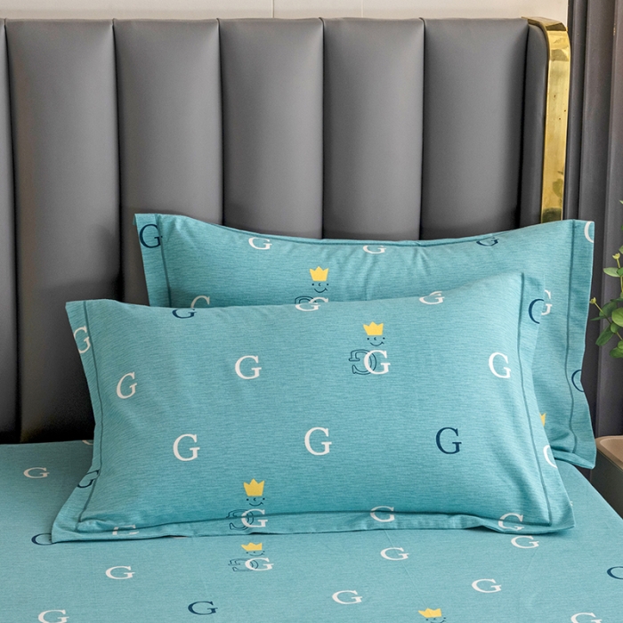 91家纺网 家纺一手货源 找家纺 纽缦 2022新款纯棉磨毛加厚系列-单床单 字母恋曲-绿